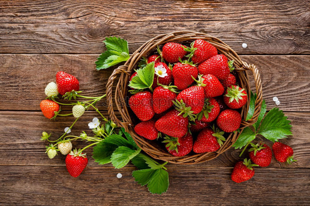 Similar – Image, Stock Photo Fresh strawberries on the plate