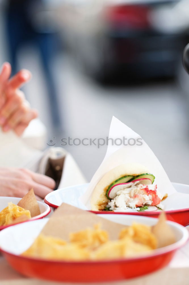 Image, Stock Photo Electronic scale with cheese in food shop