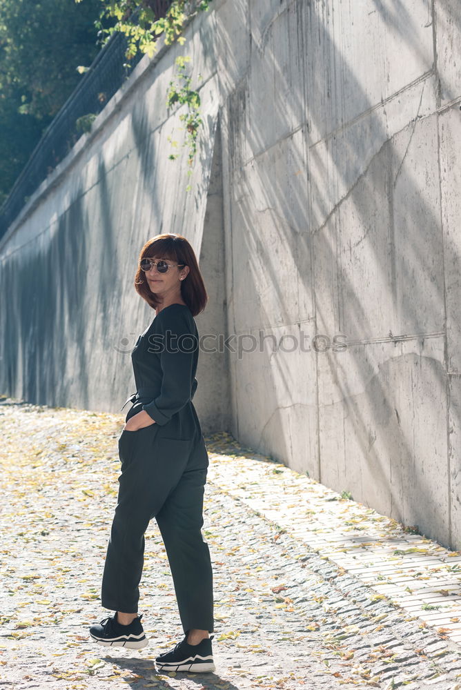 Similar – Image, Stock Photo Pretty woman posing on stairs