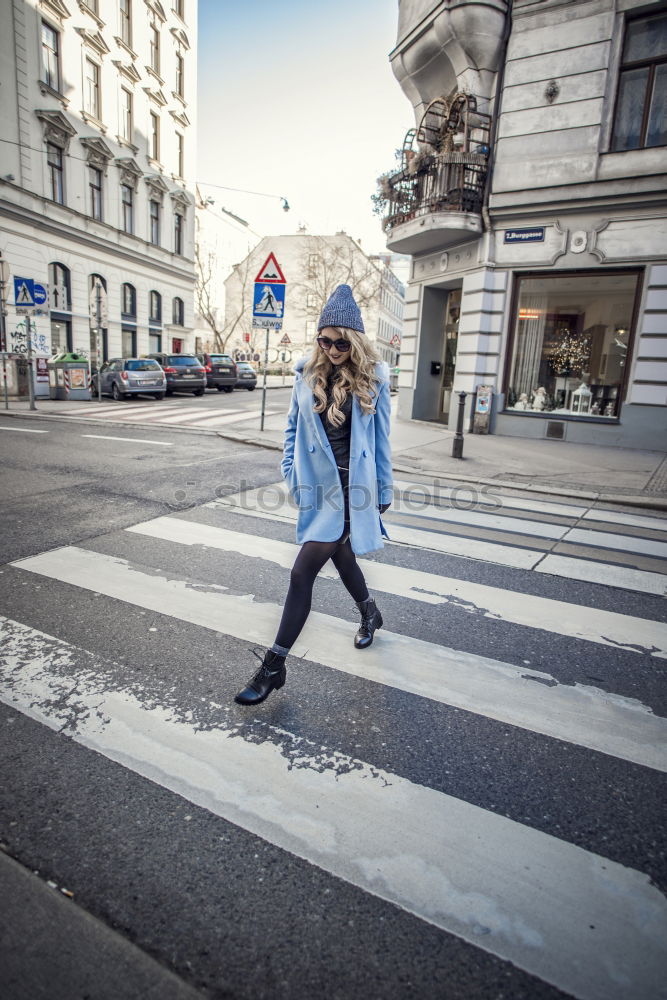 Similar – Image, Stock Photo Woman with afro hair walking through the streets
