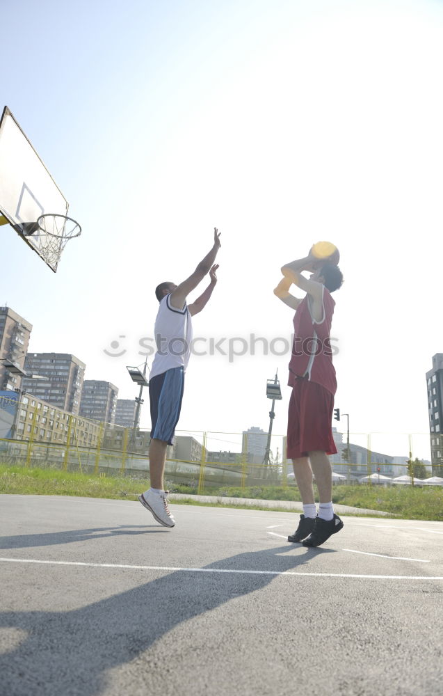 Similar – Image, Stock Photo Dad and little son playing basketball