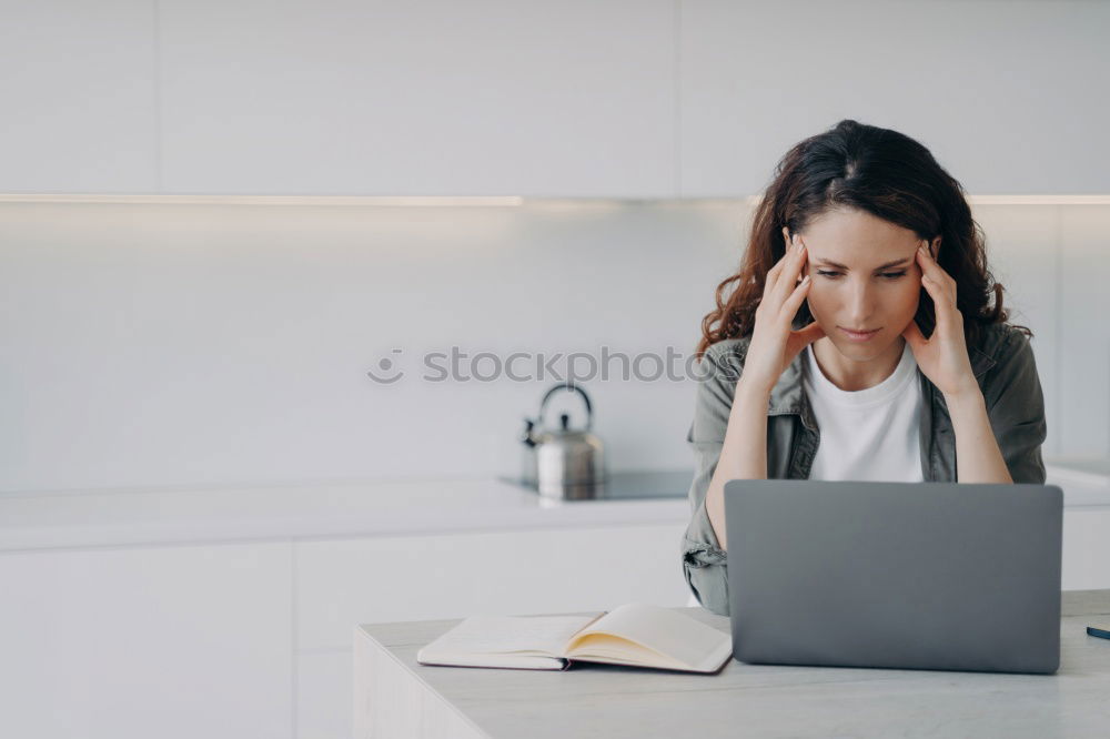 Similar – Image, Stock Photo Woman with book at table