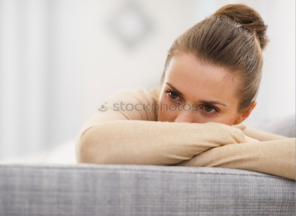 Similar – Image, Stock Photo grumble Armchair Feminine