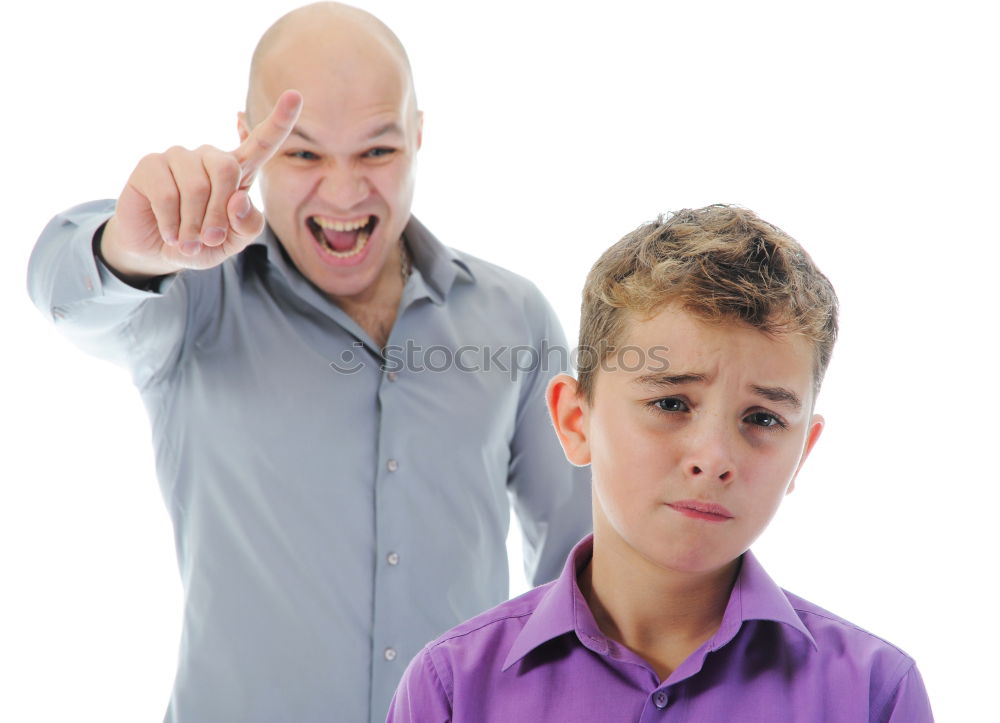 Similar – Image, Stock Photo Father helping son to adjust a bowtie. Preparation before important event