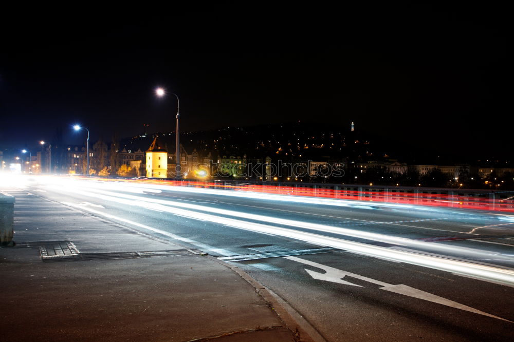 Image, Stock Photo Night light Long exposure