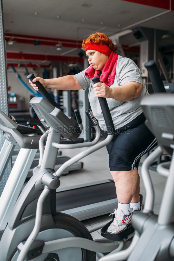 Similar – Image, Stock Photo Man coach training to woman with dumbbells exercises