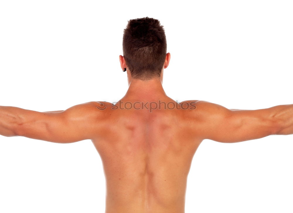 Similar – Young urban athlete warming up before calisthenics training