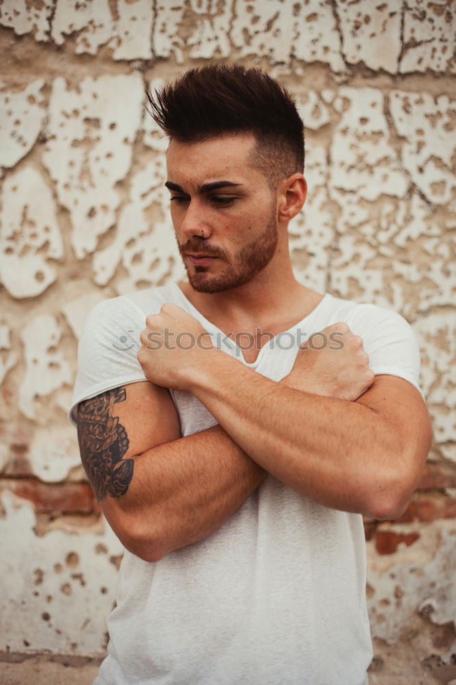 Similar – Image, Stock Photo Portrait of an attractive guy in a old house