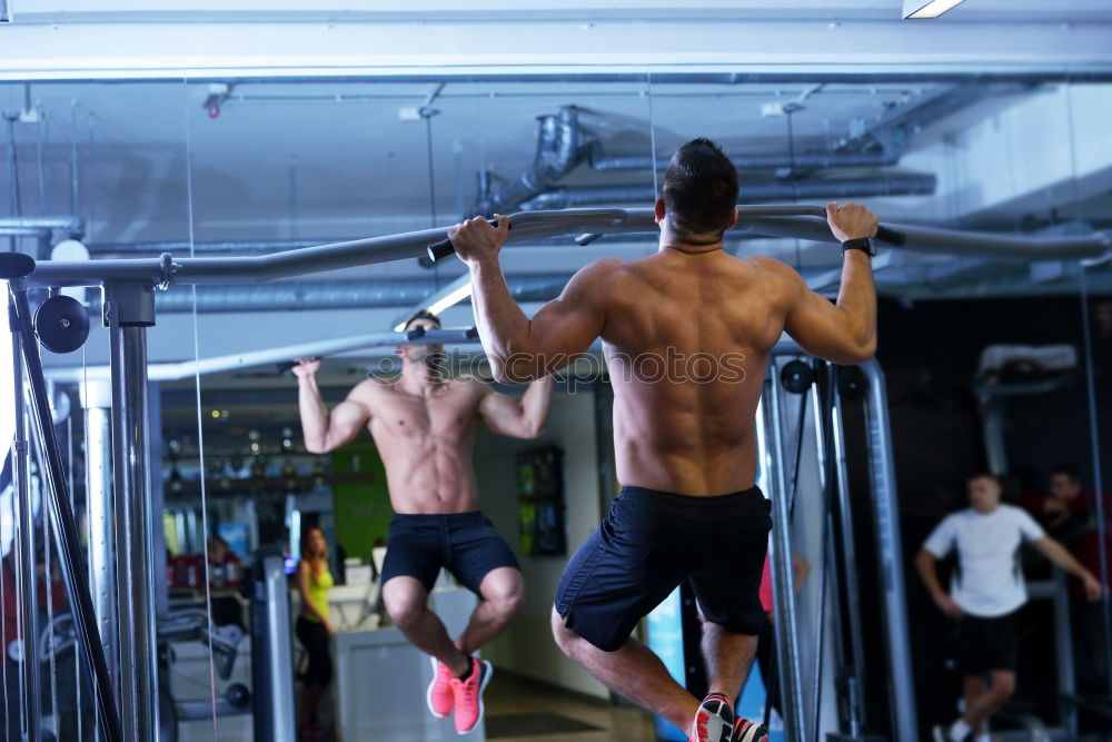 Similar – Image, Stock Photo People legs over steppers training in aerobic class