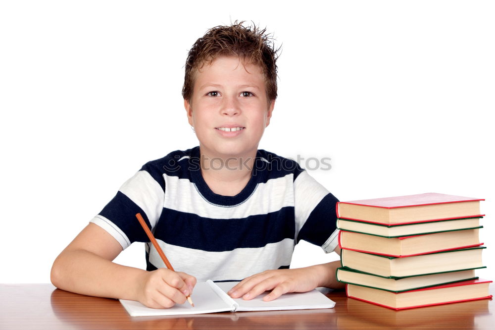 Similar – Smiling boy studying