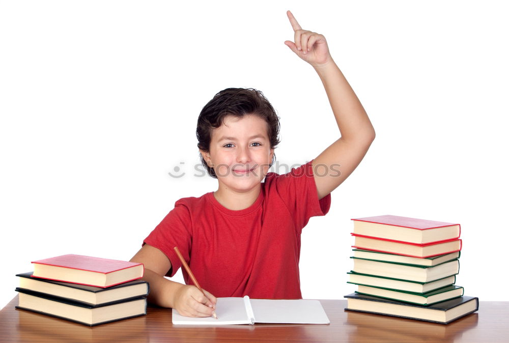 Similar – Smiling boy studying