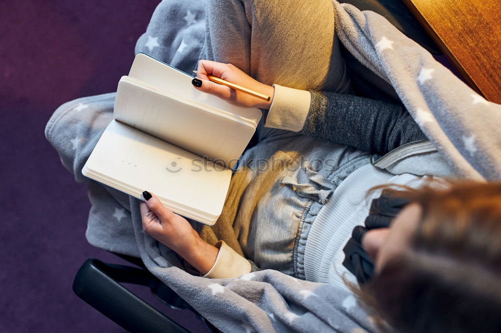 Similar – Image, Stock Photo Woman sleeping with book