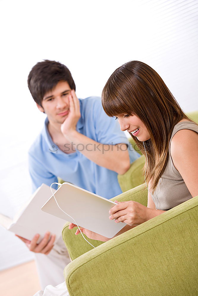 Similar – Image, Stock Photo Teenagers sitting by the map in classroom