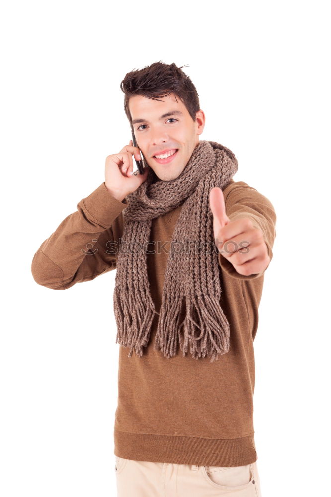 Similar – Young man wearing winter clothes in the street.