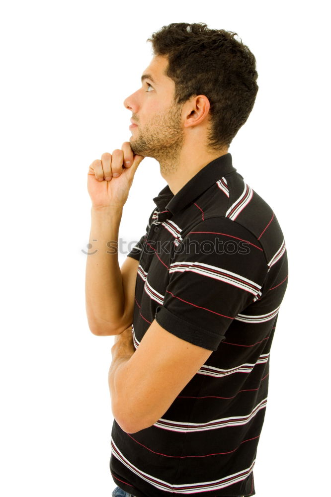 Similar – Image, Stock Photo Man eating apple near wall