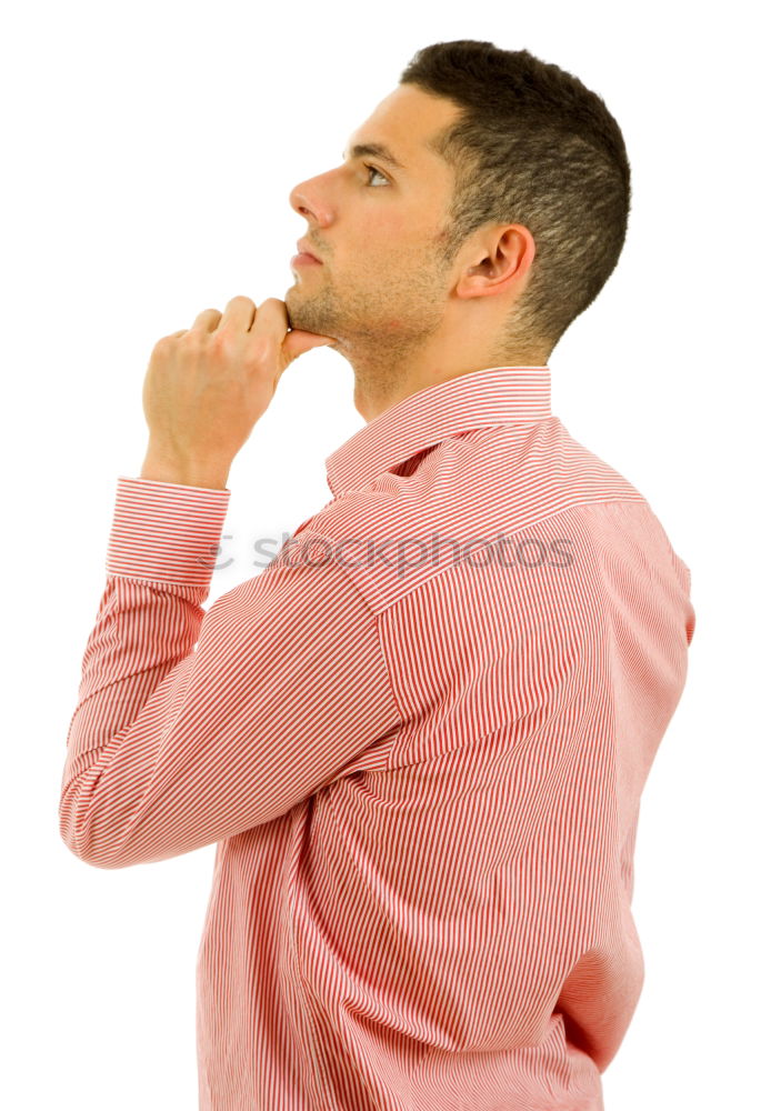 Similar – Image, Stock Photo Man eating apple near wall