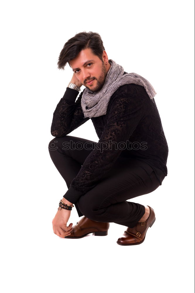 Similar – Image, Stock Photo Attractive teenager guy in a park
