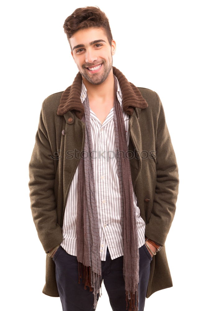 Similar – Image, Stock Photo Attractive young man walking in an urban road