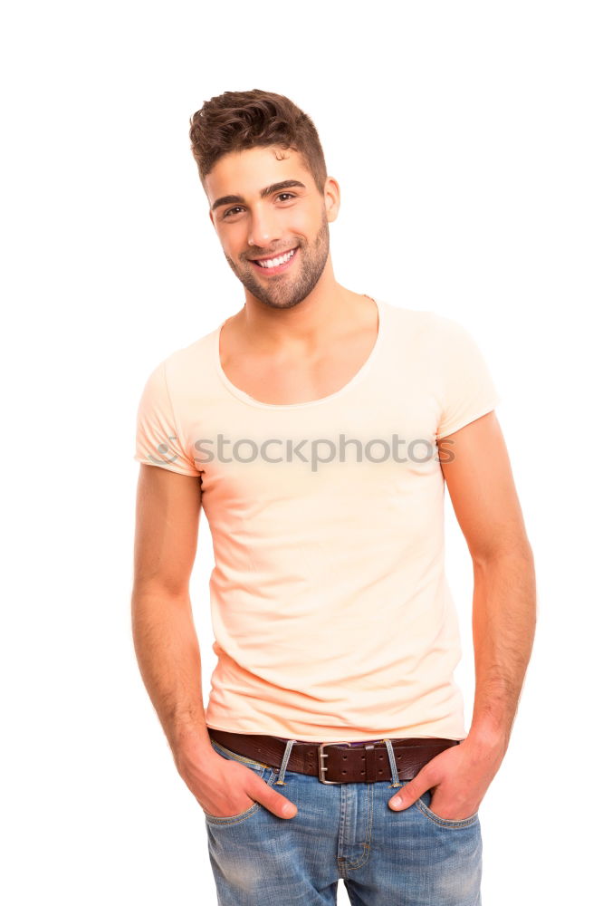 Similar – Face of shirtless young man smiling