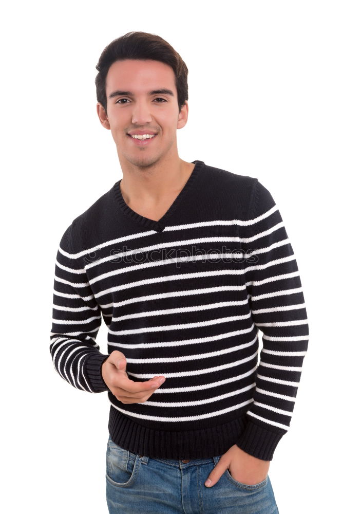 Similar – Image, Stock Photo Young bearded man in urban background wearing casual clothes