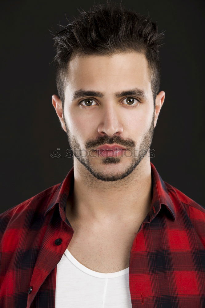 Similar – Image, Stock Photo Young handsome bearded hipster