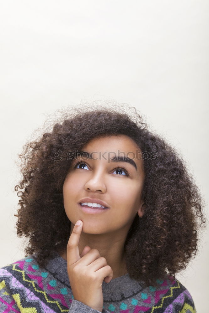 Similar – Beautiful African girl with curly hair