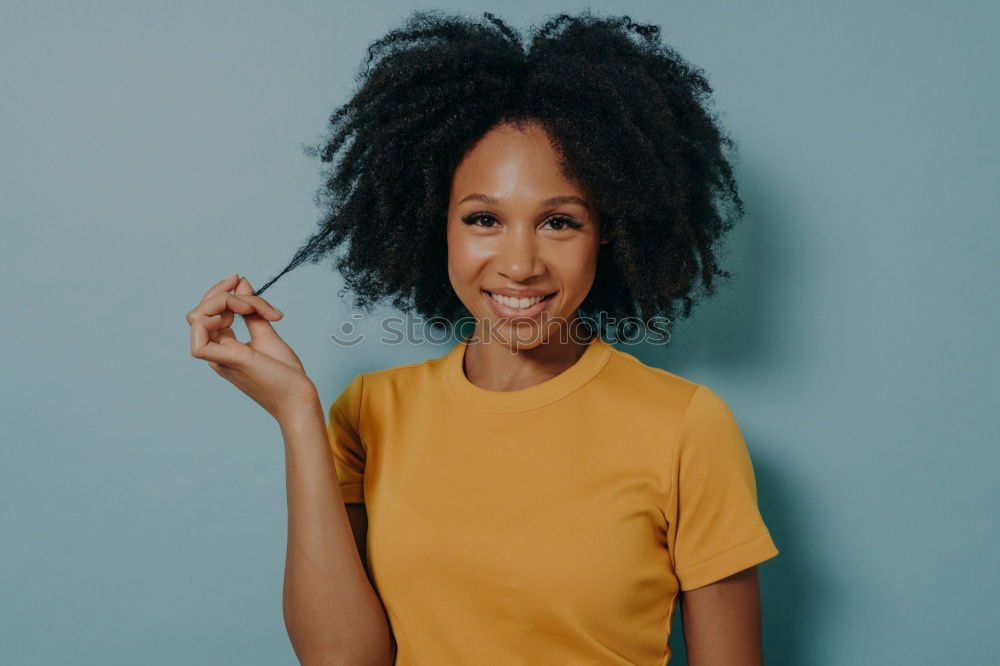 Similar – Image, Stock Photo Portrait of beautiful afro american woman.