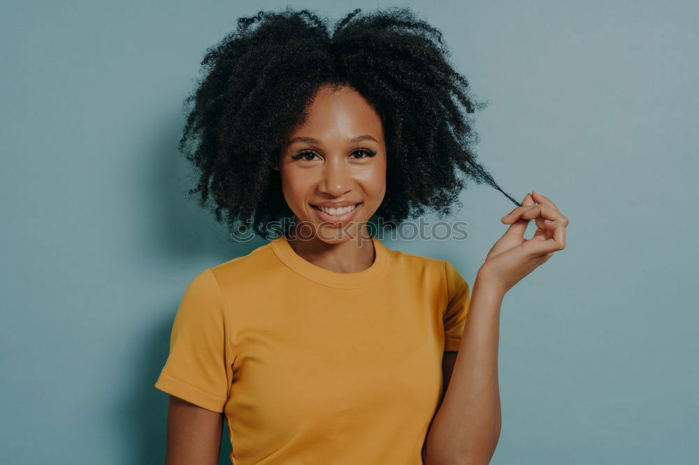 Similar – Image, Stock Photo Portrait of beautiful afro american woman.