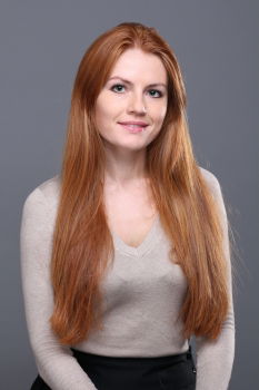 Image, Stock Photo Smiling Red Haired Woman