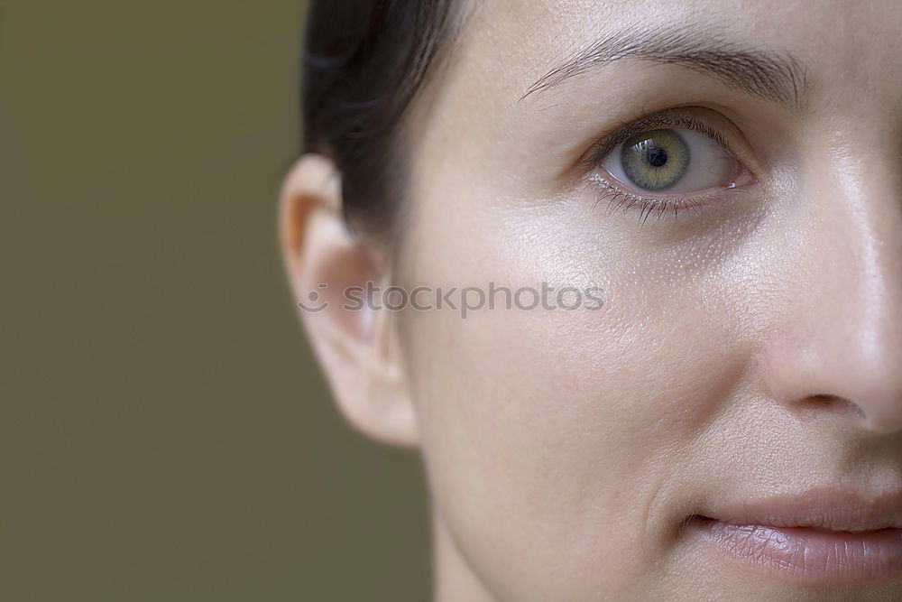 Similar – Image, Stock Photo Close-up of a woman’s face