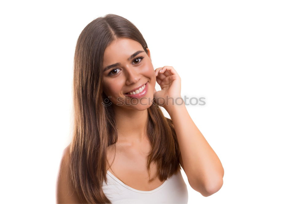 Portrait of a beautiful young woman smiling