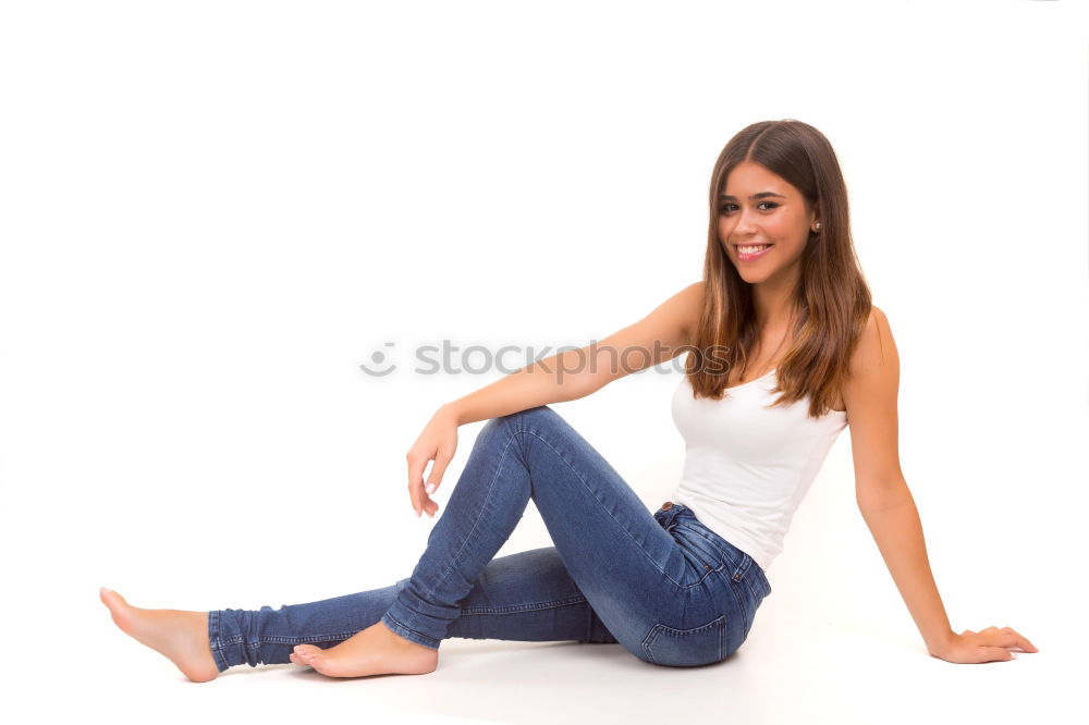 Similar – Image, Stock Photo Portrait of a beautiful young woman smiling