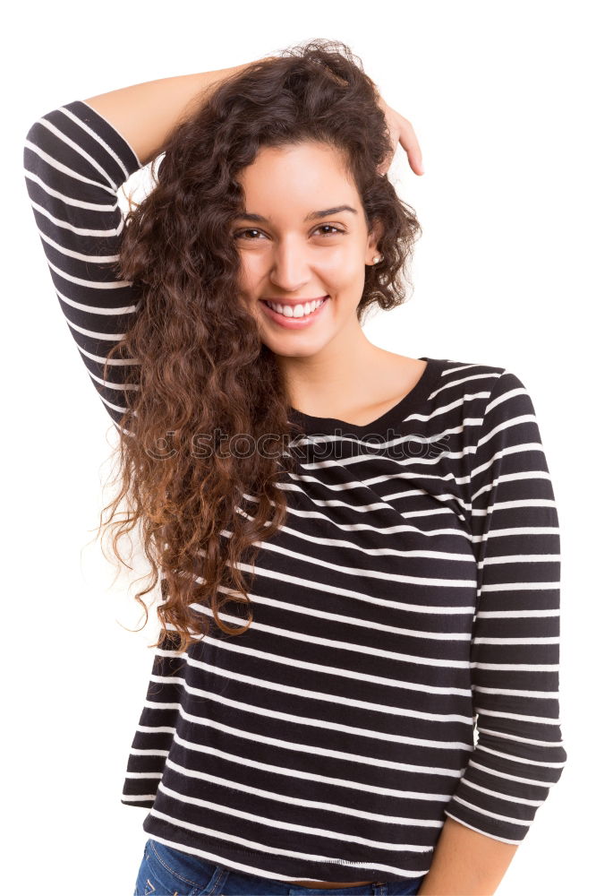 Similar – Image, Stock Photo Happy autumn or winter girl with wool cap