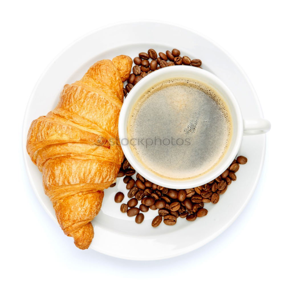 Similar – Image, Stock Photo croissant Croissant Coffee