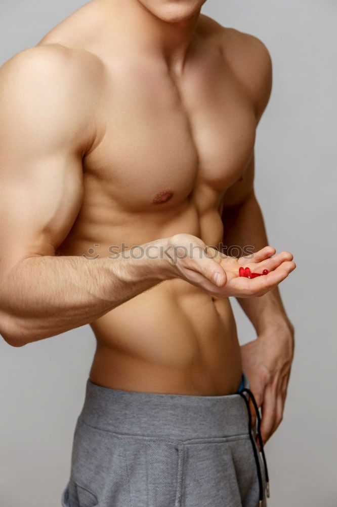 Image, Stock Photo muscular male torso body