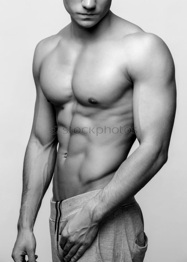 Similar – Image, Stock Photo muscular male torso body