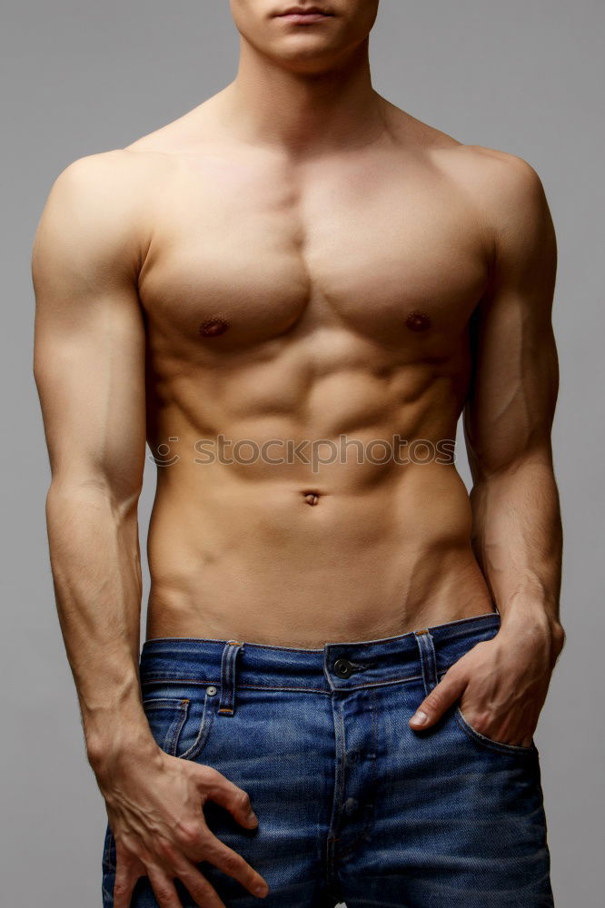 Similar – muscular male torso body