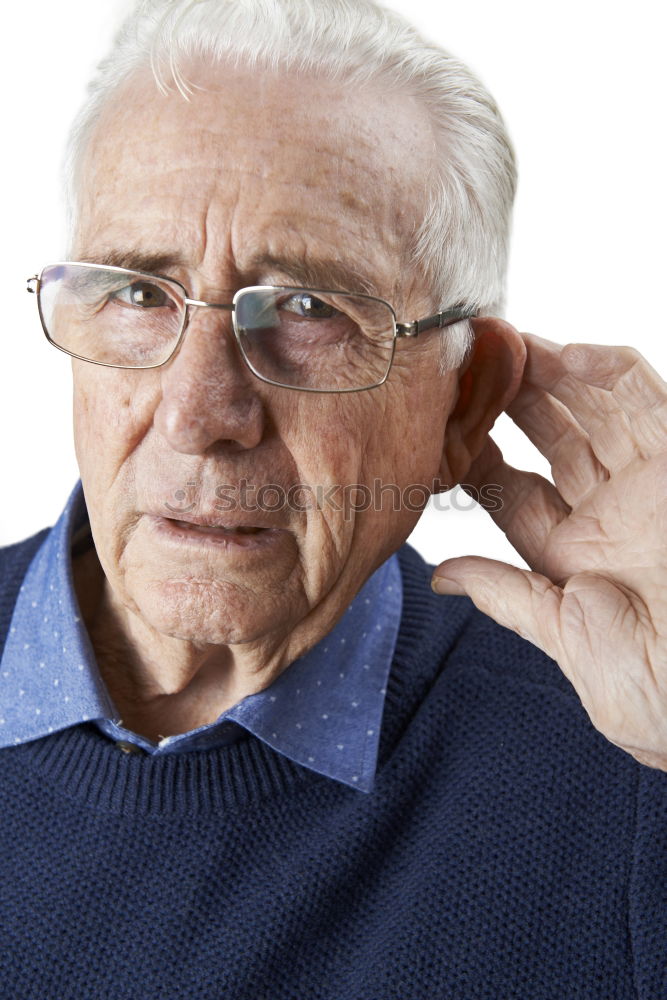 Image, Stock Photo thoughtful old man with white hair