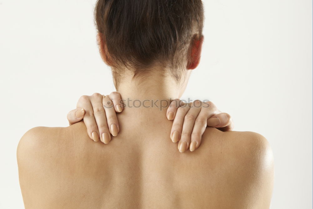 Similar – Image, Stock Photo Man suffering of thoracic vertebrae pain