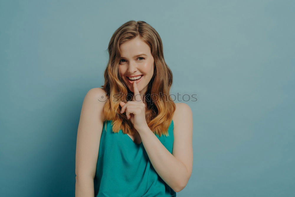 Similar – Image, Stock Photo Smiling happy pretty red head woman