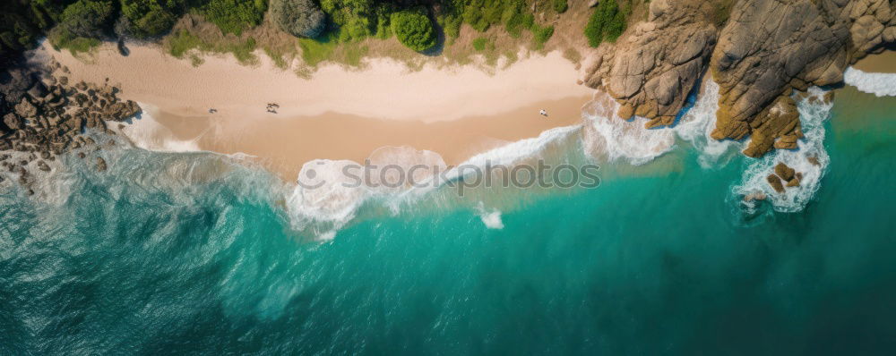 Similar – Image, Stock Photo bay with rocks, white sand beach and blue sea from above