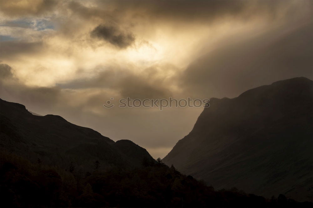 Similar – Image, Stock Photo Nocturnal mountain panorama | Meran Hirzer