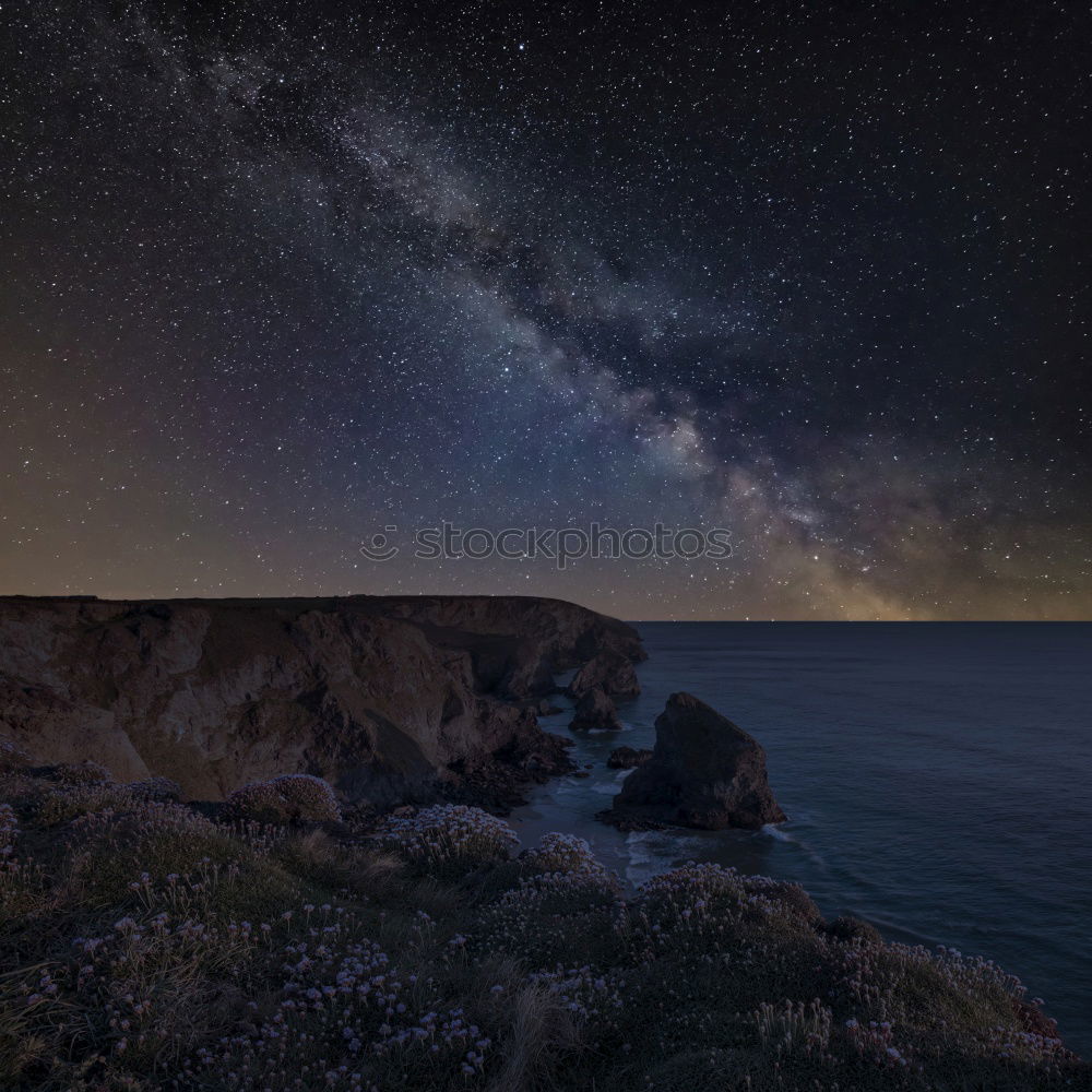 Similar – Image, Stock Photo Milky Way | Glyfada Beach | Night |