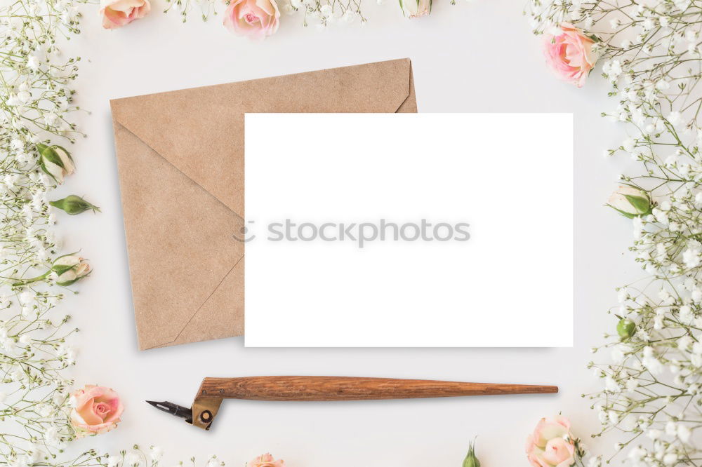 Similar – Image, Stock Photo Open envelope with flowers