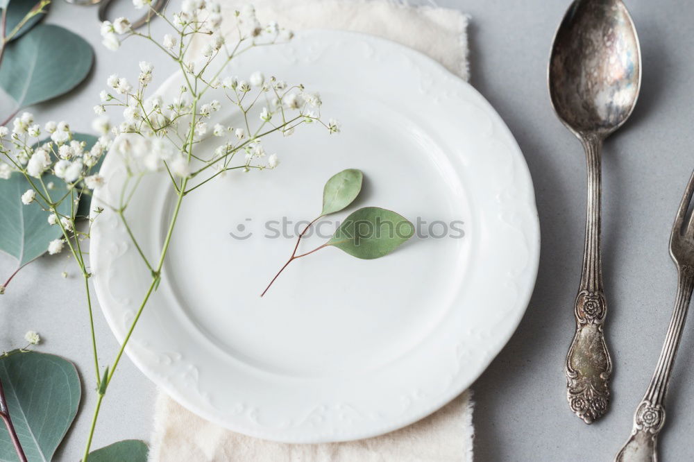 Similar – Image, Stock Photo elegant place setting white and gold