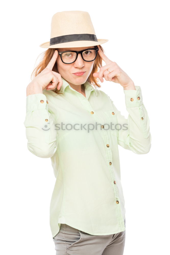 Similar – Image, Stock Photo portrait of funny girl with hat