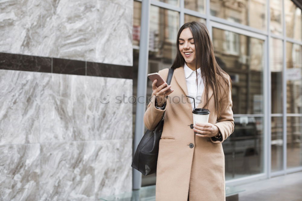 Similar – Image, Stock Photo Woman talking phone at shop