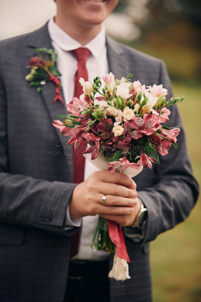 Similar – Image, Stock Photo groom Flower Rose Fashion