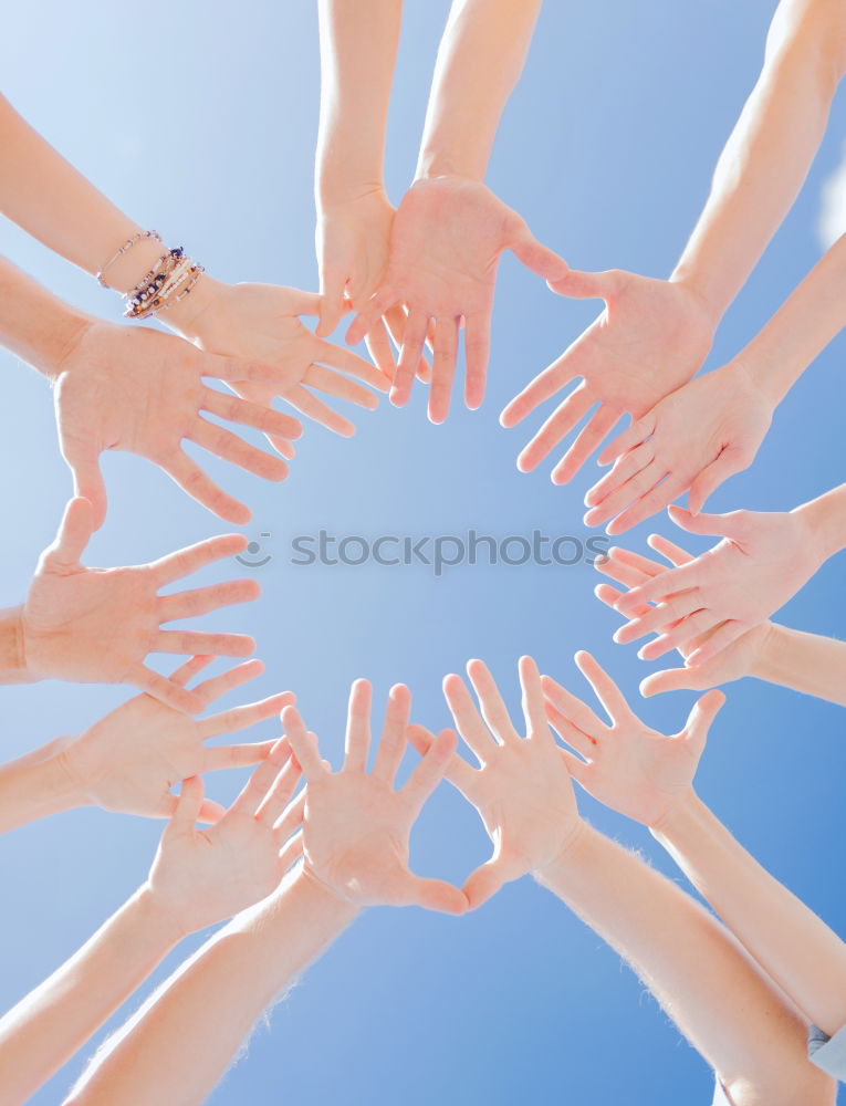 Similar – Image, Stock Photo limbs Hand Clouds