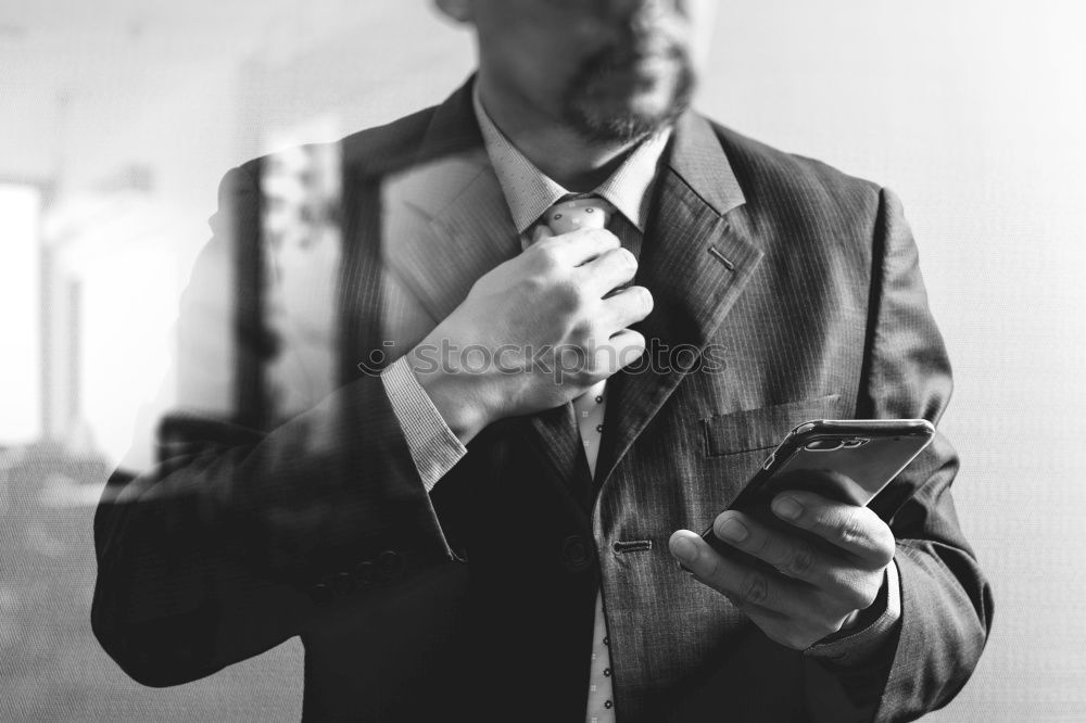 Similar – Image, Stock Photo Man buttoning belt on pants